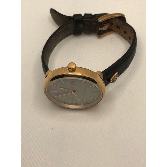 Fossil BQ3491 Women's Black Leather Analog White Dial Quartz Genuine Watch HO354 - Picture 7 of 9